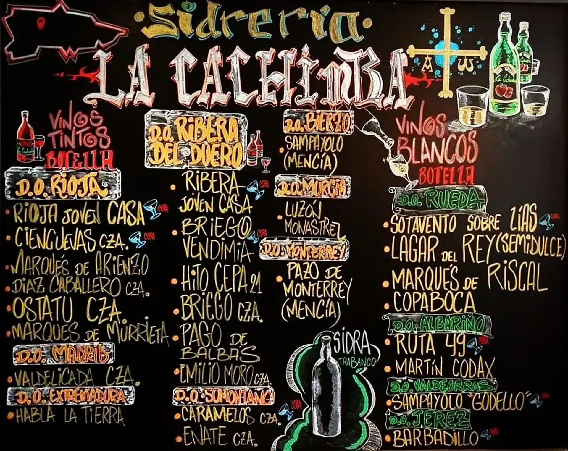 Sidrería La Cachimba preparada para un evento
